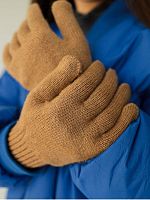 Перчатки из вербл. шерсти, цв.песочный,верблюжий Перчатки из вербл. шерсти, цв.песочный,верблюжий