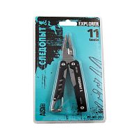Мультиинструмент (плоскогубцы) "СЛЕДОПЫТ-EXPLORER", 11 предметов, в чехле, на блистере Мультиинструмент (плоскогубцы) "СЛЕДОПЫТ-EXPLORER", 11 предметов, в чехле, на блистере