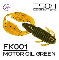Приманка силиконовая Jump Craw 2"(50мм), вес 1,6гр., цв.Motor Oil Green