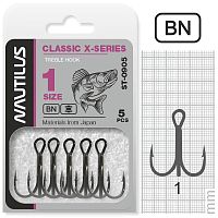 Крючок тройной Nautilus Treble X-series 0905BN  №1 Крючок тройной Nautilus Treble X-series 0905BN  №1
