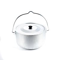 Котелок костровой "СЛЕДОПЫТ" цилиндрический 6 л, алюм. Котелок костровой "СЛЕДОПЫТ" цилиндрический 6 л, алюм.