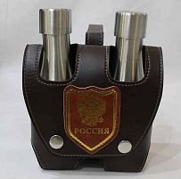 Фляжка Две бутылки в чехле (Россия) 0,5л Фляжка Две бутылки в чехле (Россия) 0,5л