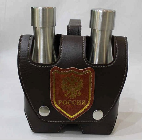 Фляжка Две бутылки в чехле (Россия) 0,5л Фляжка Две бутылки в чехле (Россия) 0,5л