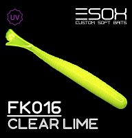 Приманка силиконовая Fishtale 1,6"(48мм), вес 0,2гр., цв.Clear Lime