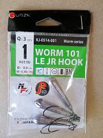 Крючки Gurza-WORM 101 LE JR HOOK № 1+14g (3шт/уп) Крючки Gurza-WORM 101 LE JR HOOK № 1+14g (3шт/уп)