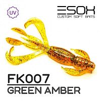 Приманка силиконовая Crapper 3,5"(90мм), вес 6,2гр, цв.Green Amber
