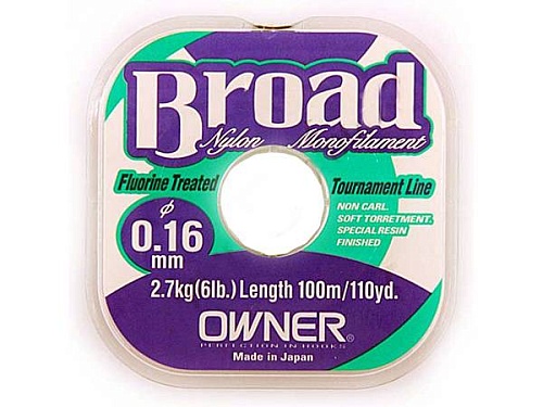 Леска OWNER BROAD BR 0.16mm, 100m Леска OWNER BROAD BR 0.16mm, 100m