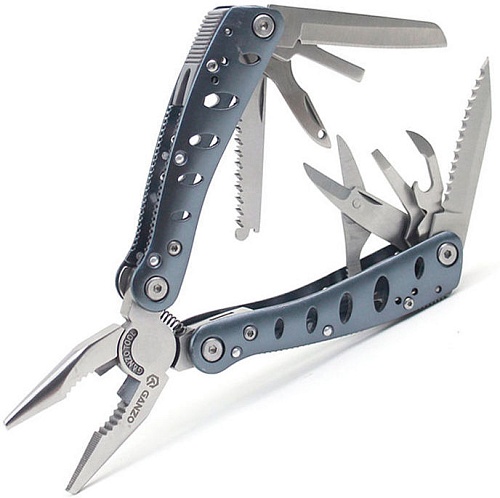 Мультиинструмент Ganzo 102х50х20 мм, 22 предмета, цв. серый Мультиинструмент Ganzo 102х50х20 мм, 22 предмета, цв. серый