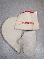 Банный набор (шапка,рукавица,коврик)