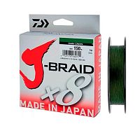 Леска плетеная "J-Braid X8 Dark Green" 0.13мм 150м