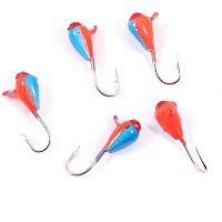 Мормышка вольф. Яман Капля с ушком+кр.камень, р. 3, вес 0,5, цв.красно-синий