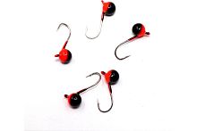 Мормышка вольф. Яман Шар с ушком, р. 4, вес 0,8, цв. черн./красн.
