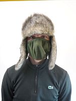 Шапка ушанка "Евро" Волк цвет Хаки ткань Taslan, р. 58-60 с маской Шапка ушанка "Евро" Волк цвет Хаки ткань Taslan, р. 58-60 с маской