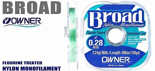 Леска OWNER BROAD BR 0.28mm, 100m Леска OWNER BROAD BR 0.28mm, 100m