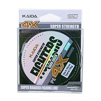 Леска плетеная Kaida Fighters Dark Green 4x d-0,25,100m
