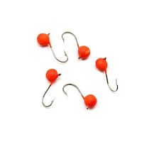 Мормышка вольф. точеная Яман Дробь с ушком, р. 4, вес 0,7, цв. красн.