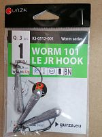 Крючки Gurza-WORM 101 LE JR HOOK № 1+12g (3шт/уп) Крючки Gurza-WORM 101 LE JR HOOK № 1+12g (3шт/уп)