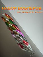 Набор воблеров минноу 10см, 8,4 гр Кр. №8 (6шт)