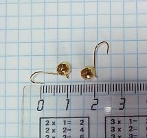 Мормышка Шар/ушко/грань 5 мм Gold 1750