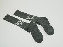 Гольфы из верблюж.шерсти, р.35-37, цв.т-серый с рисунком