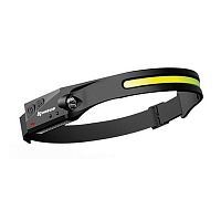 Фонарь налобный сенсорный LED-120LM,COB-340 LM,IPX4, USB