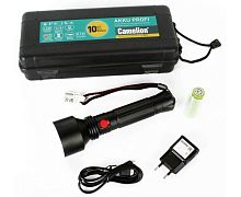 Фонарь Camelion ручной, аккум.3,7V,2/5Ah, 10W(800lm) до 500м, 3 реж,USB2.0-MicroUSB,220V