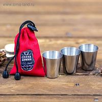 Набор стопок в мешке Слава армии, 30мл, 3шт Набор стопок в мешке Слава армии, 30мл, 3шт