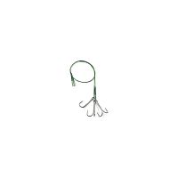 Поводок стальной NAMAZU Leader 1х7 Nylon Coated Green, d-0,33 мм, L-30 см, с дв.крючк.