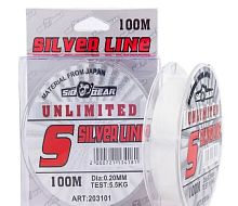 Леска SibBear UNLIMITED SILVER LINE 0,18 мм/100 м/тест 4 кг
