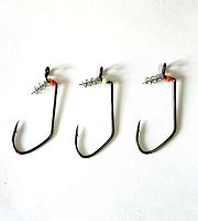 Крючки Gurza-WORM 401 LEHS № 2/0 BN (офсет, шир.ухо+Helix+Round Beads) VANADIUM