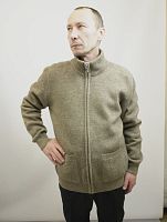 Джемпер монгол. с длинной молнией (шерсть яка) р.50, цв.коричневый