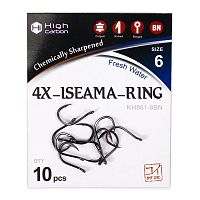 Крючок KOI "4X-ISEAMA-RING", размер 9 (INT)/4 (AS), цвет BN, (10 шт.)