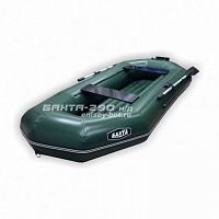 Лодка ПВХ Бахта-290Т(надувное дно) гребная 2-местная цв.зеленый