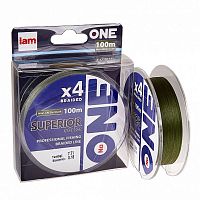 Леска плетеная №ONE SUPERIOR X4 d-0.10 100 м navy-green