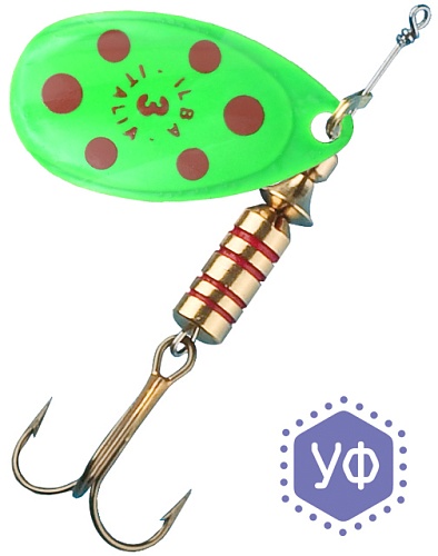 Блесна TONDO "Lime/Red" N3/llba/, 7гр. Блесна TONDO "Lime/Red" N3/llba/, 7гр.