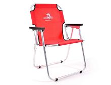 Шезлонг КЕДР НПО алюминий, цв.красный, до 110 кг