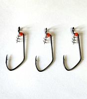 Крючки Gurza-WORM 401 LEHS № 2 BN (офсет, шир.ухо+Helix+Round Beads) VANADIUM