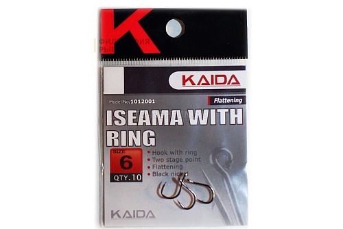 Крючки одинарные Kaida ISEAMA р.6 Крючки одинарные Kaida ISEAMA р.6