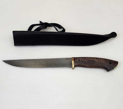 Нож Филейный большой (Дамаск, венге)