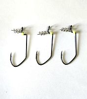 Крючки Gurza-WORM 401 LEHS № 1 BN (офсет, шир.ухо+Helix+Round Beads) VANADIUM