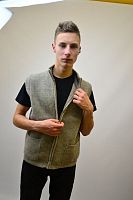 Безрукавка, шерсть яка, р.56, цв.бежевый