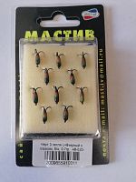 Мормышка Черт 3 петля,L-8 черный с глазком, б/о, 0,7 гр