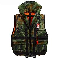 Жилет страховочный Капитан, с подголовником, двухсторонний, 80кг