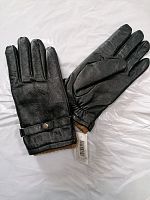 Перчатки кожаные, подклад вербл. шерсть, р.9-11