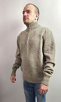 Джемпер монгол. с короткой молнией р.46, цв.серый