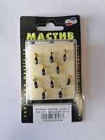 Мормышка Безнасадка 3,0 черный,окуневый глаз,0,8 гр (желтый)