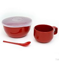 Набор посуды на 1 персону (миска,чашка),цв.микс