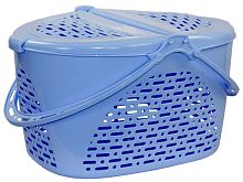 Корзина для пикника 390*290*230 мм, цв.голубой