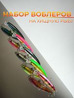 Набор воблеров на хищника №1, 9 см, 9 гр, кр. №6 (5шт)