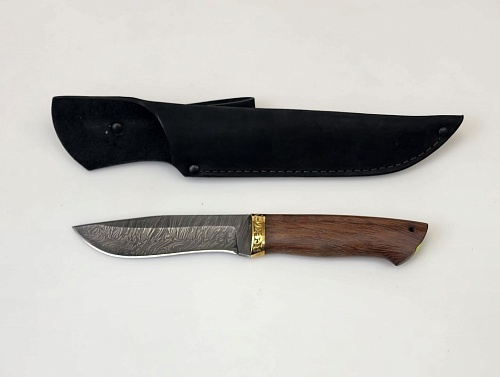 Нож Вепрь дамаск гарда латунь